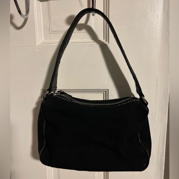 Mini Banana Republic purse. Black with white stitching. Great condition. - Picture 1 of 5